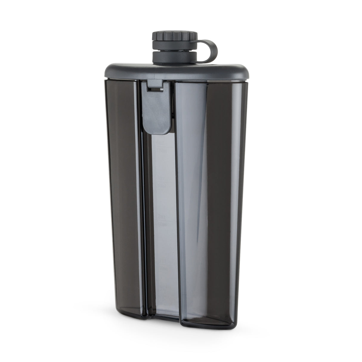 Easy-Fill 6 oz Plastic Flask in Gray