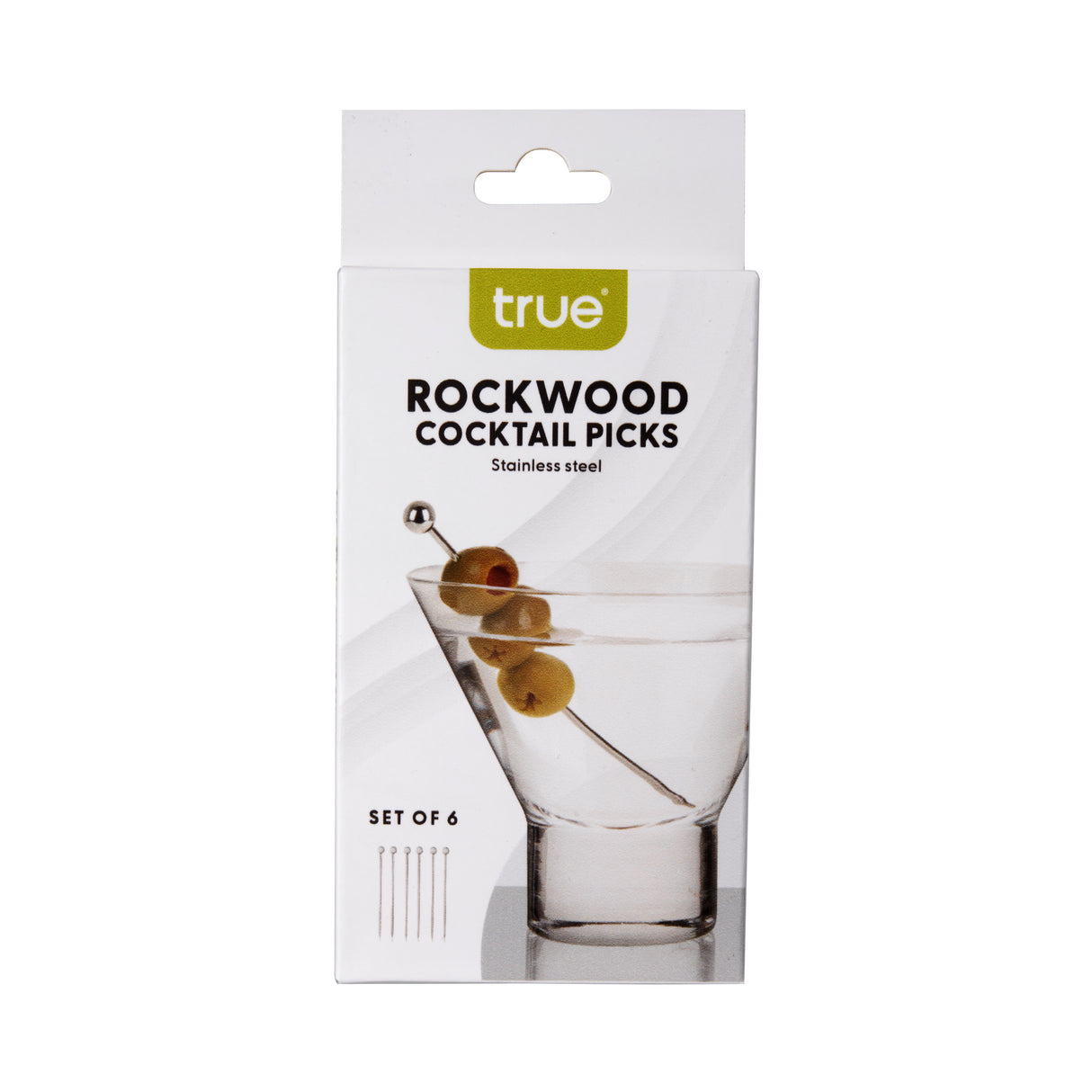 Rockwood Stainless Steel Cocktail Picks, Set of 6