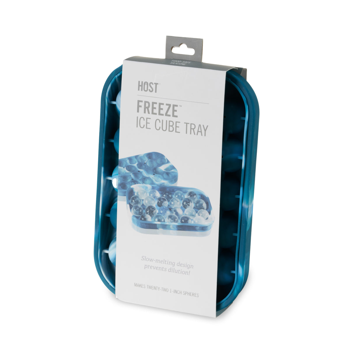 Silicone 1" Ice Sphere Mold in Blue Marble