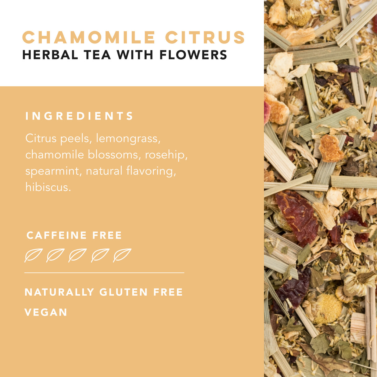 Chamomile Citrus Herbal Tea, 15 Sachets