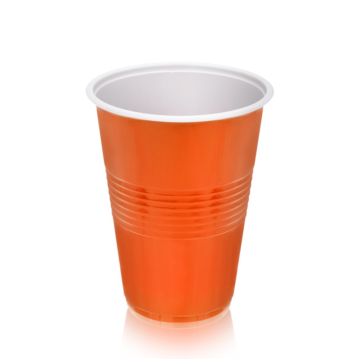 Party 16 oz Plastic Cups in Orange, Set of 50