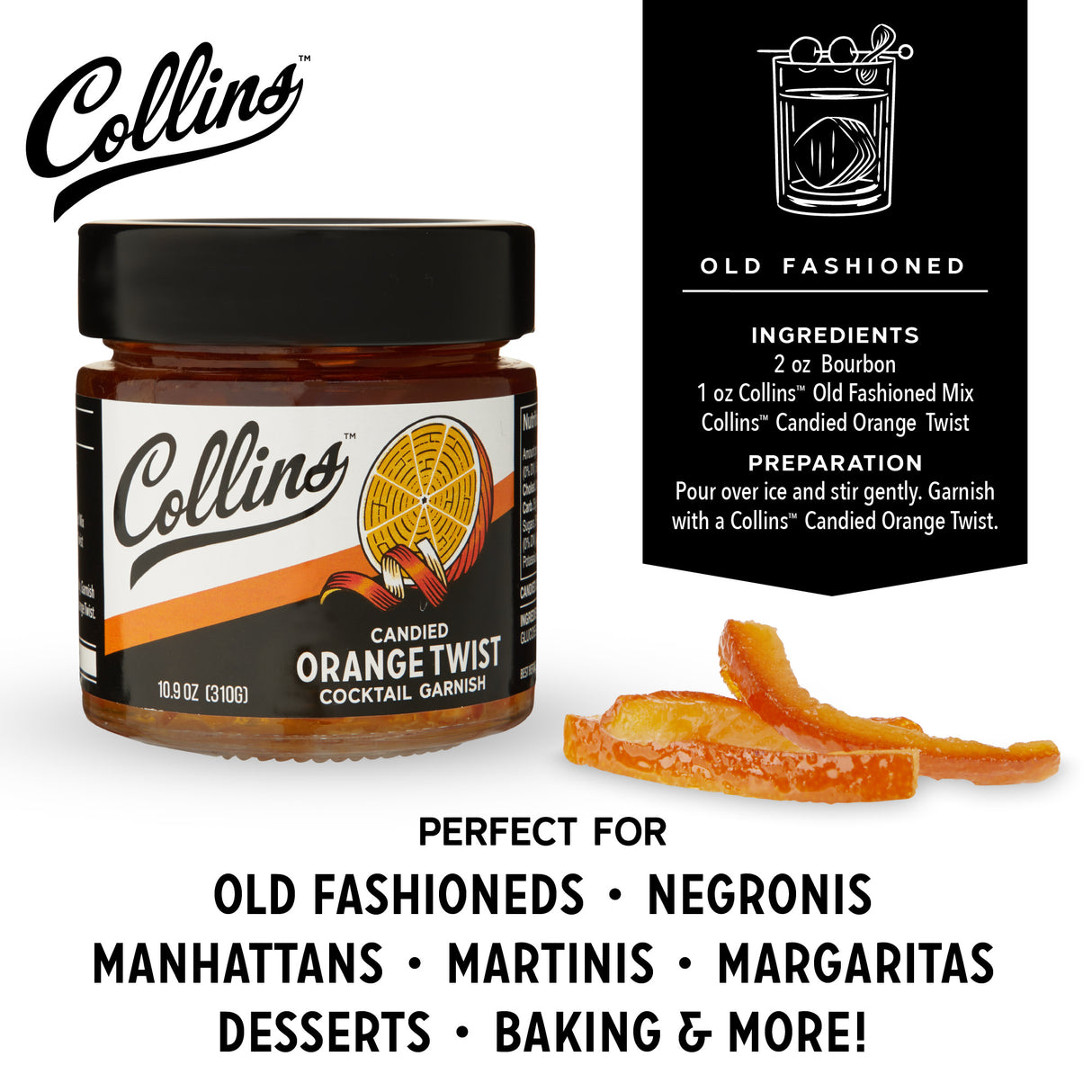 Candied Orange Twist in Syrup, 10.9 oz