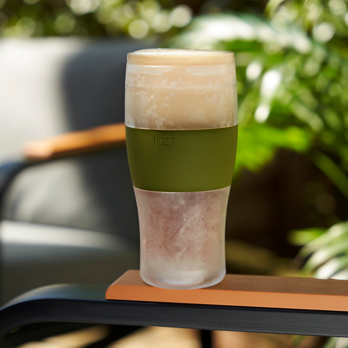 Beer FREEZE Cooling Cup in Olive, Set of 2