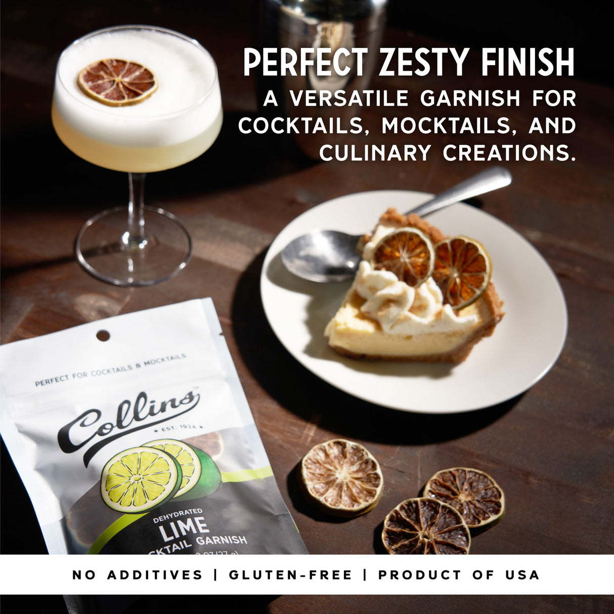 Dehydrated Lime Cocktail Garnish, 1 oz