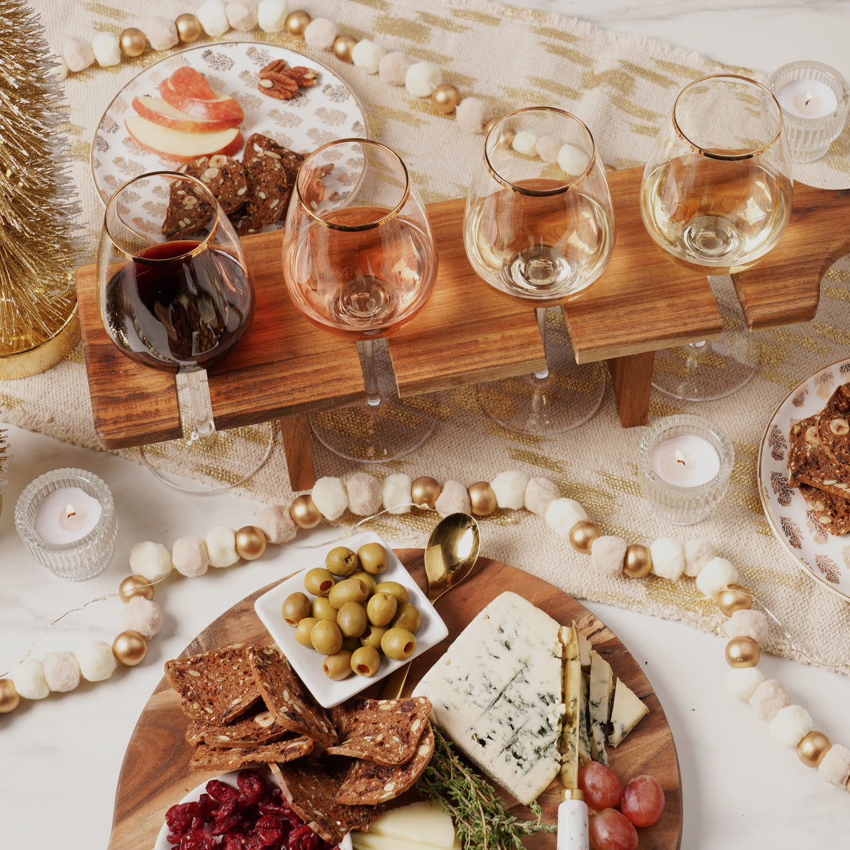 Acacia Wood Easy Transport Wine Flight Carrier