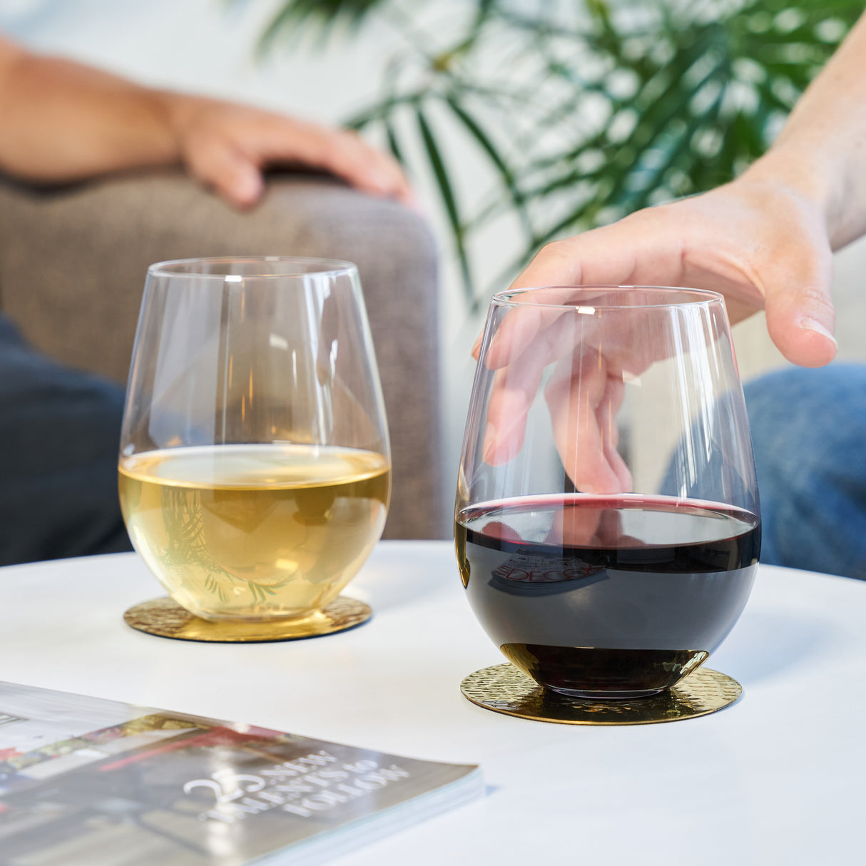 Vino 21 oz Stemless Wine Glasses, Set of 4