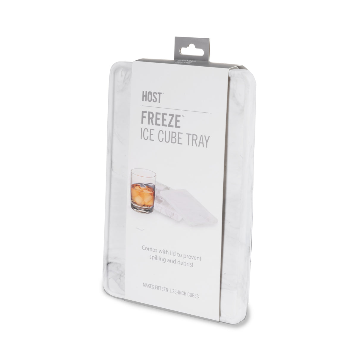 1.25" Ice Cube Tray with Lid in Gray Marble