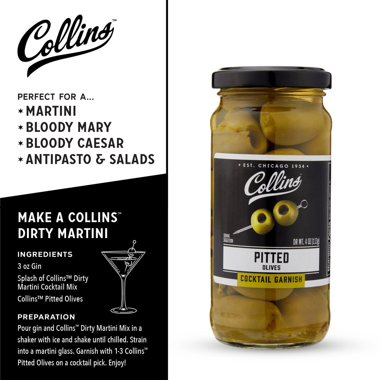 Pitted Olives, 4.25 oz