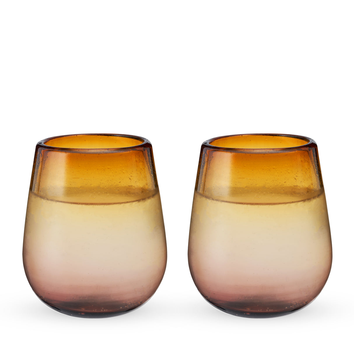 Segunda Vida El Ocaso Recycled Stemless Wine Glasses, Set of 2