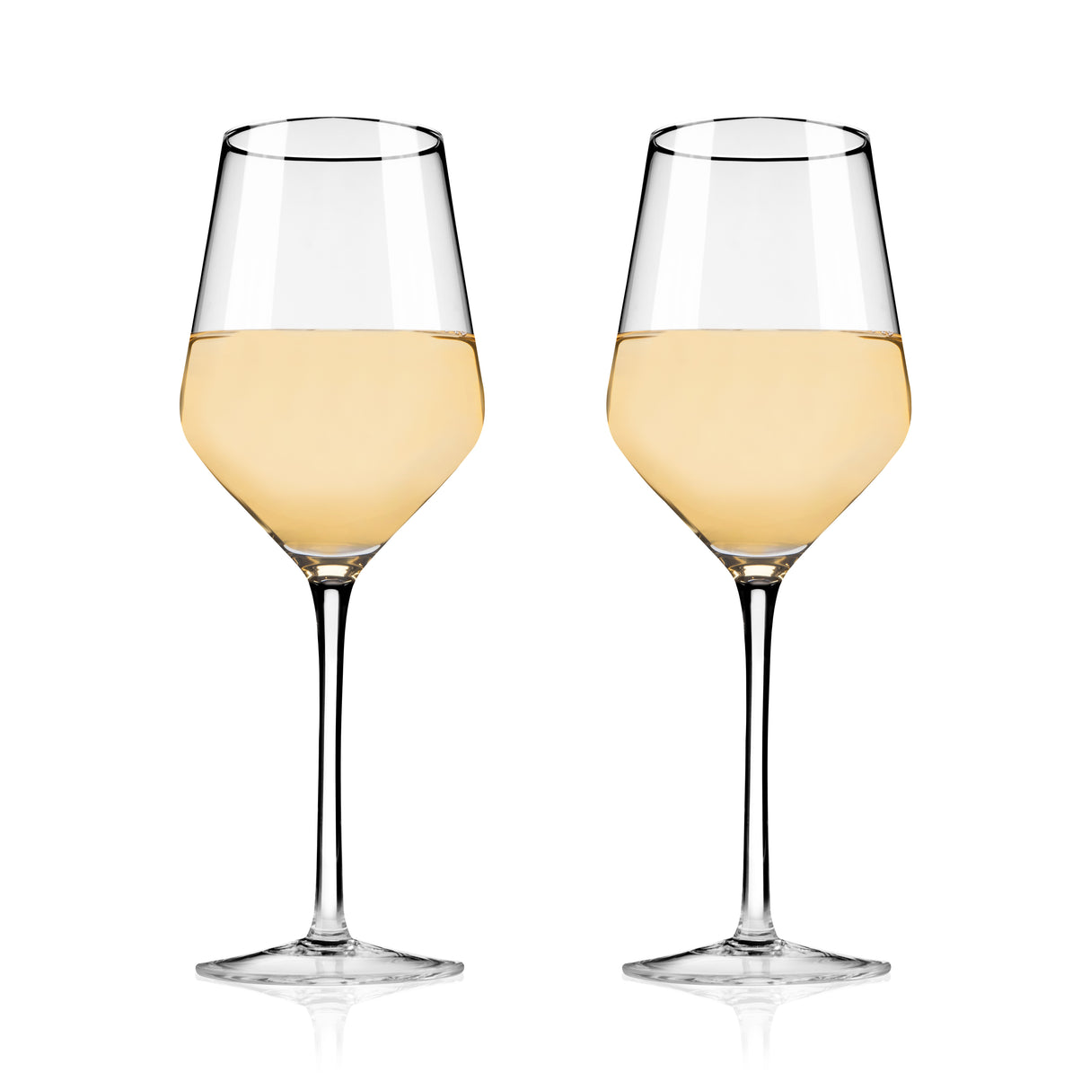 Raye Crystal Angled Chardonnay Glasses, Set of 2