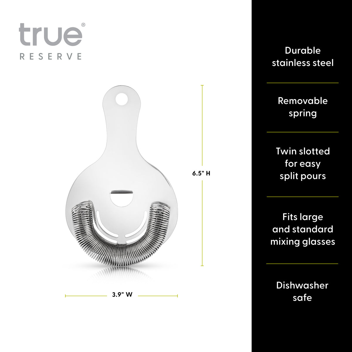 Hawthorne Cocktail Strainer in Stainless Steel