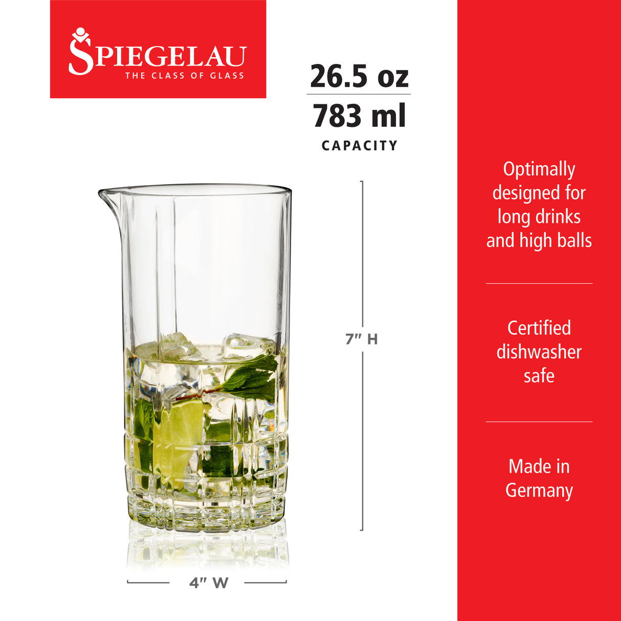 Perfect Long Mixing Glass