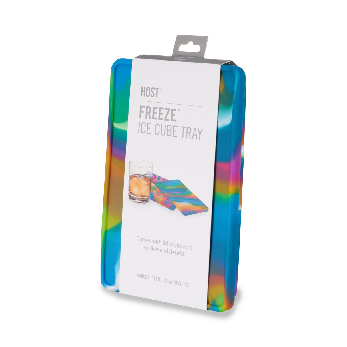 1.25" Ice Cube Tray with Lid in Colored Marble