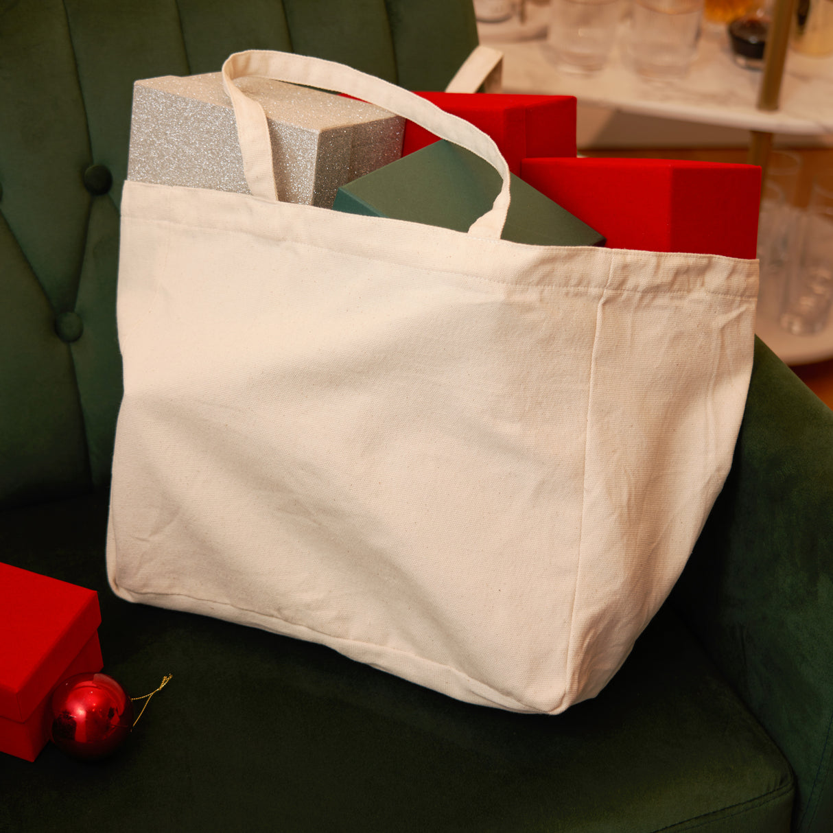 Canvas Grocery Tote, 8.3 gallon