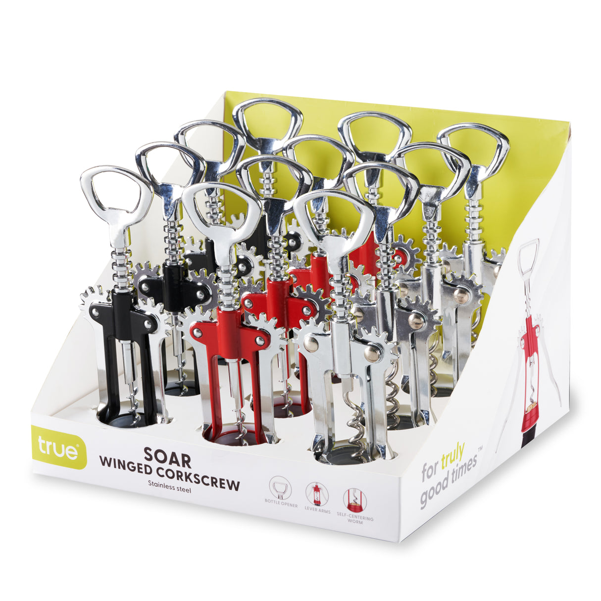 Soar Winged Corkscrew Assorted Colors, Bulk