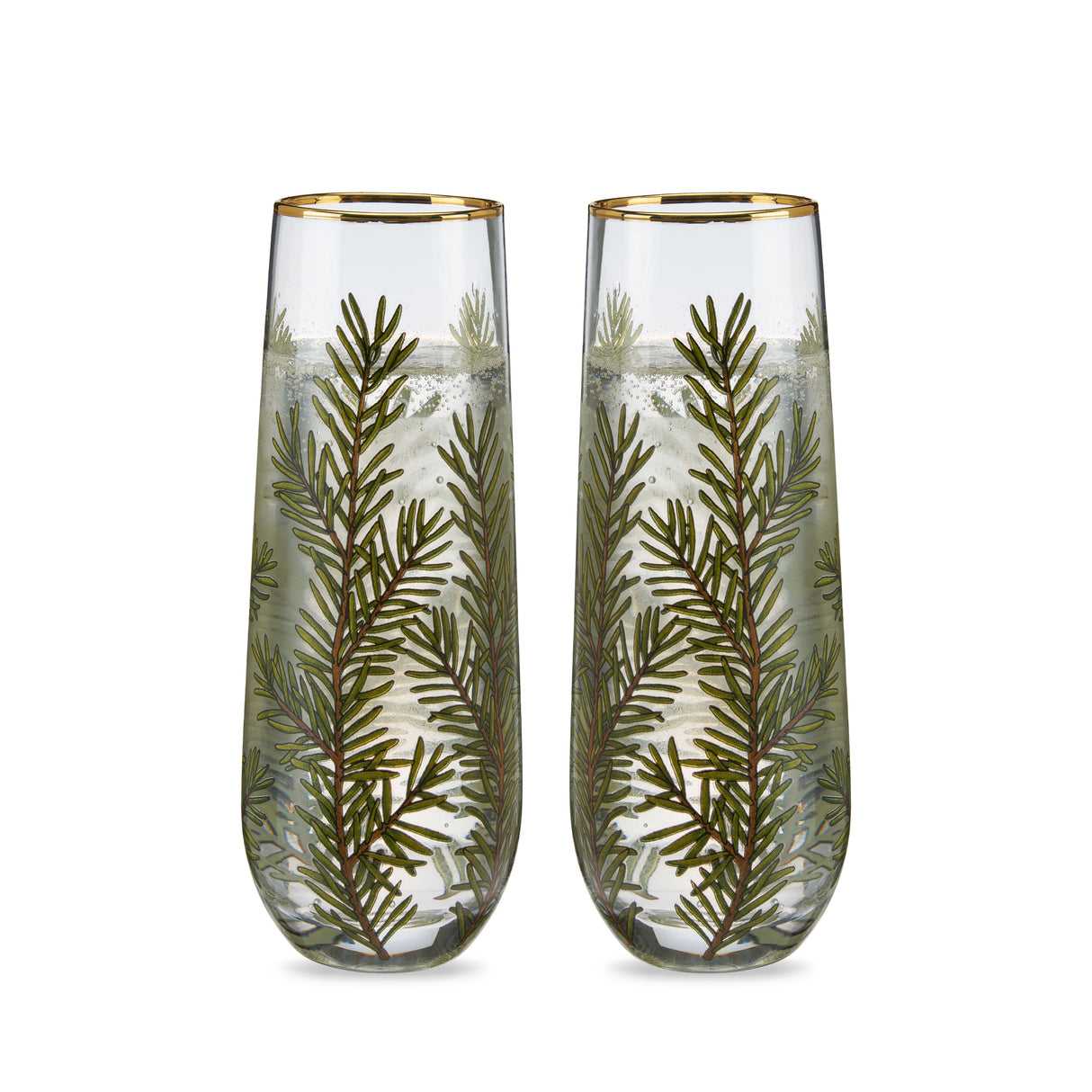 Woodland Stemless Champagne Flutes, Set of 2