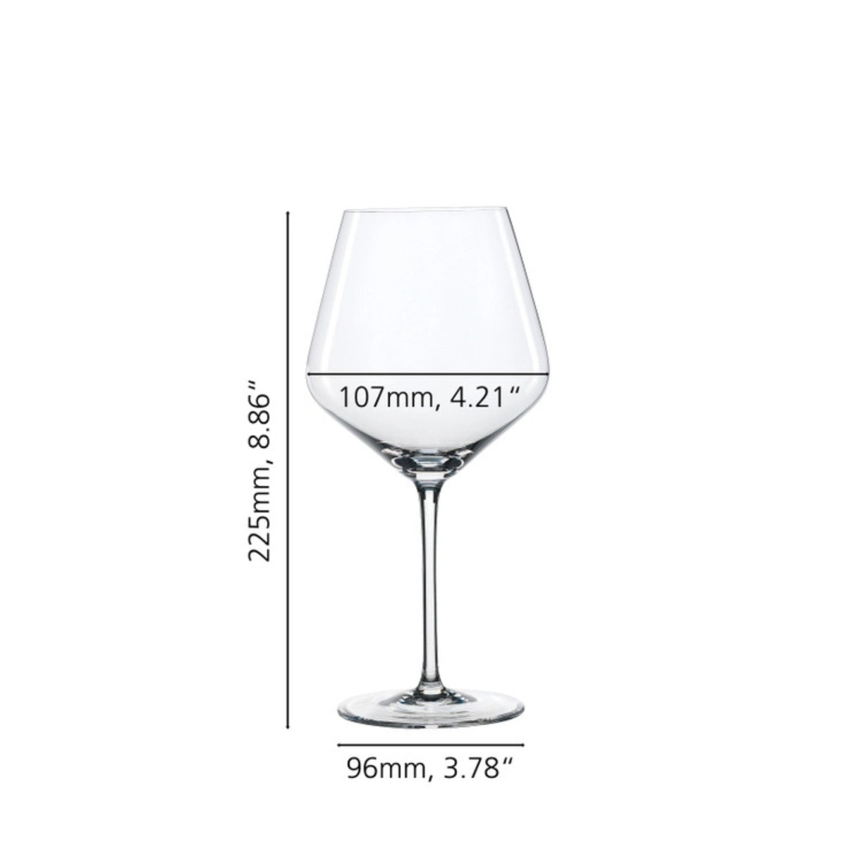 Style Burgundy Wine Glass, Set of 4