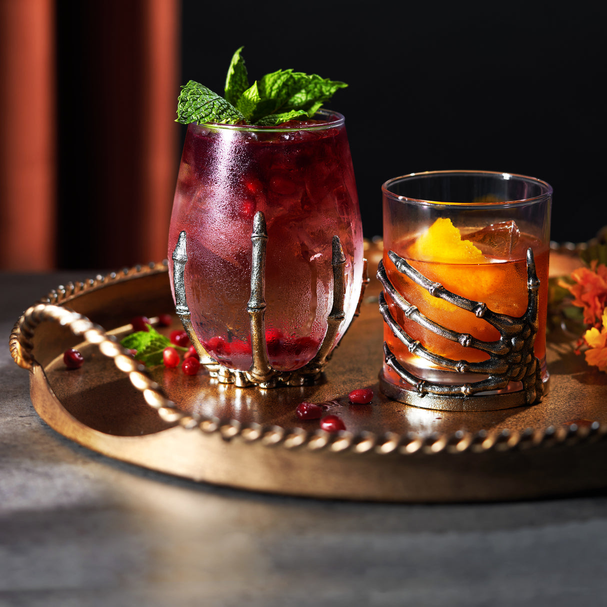 Skeleton Stemless Wine Glass