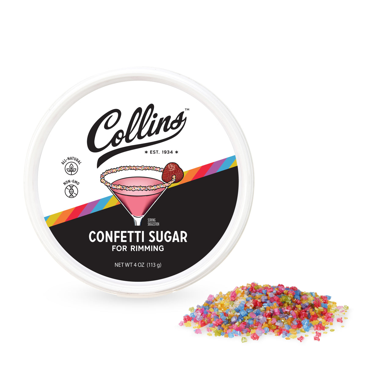 Confetti Rimming Sugar, 4 oz