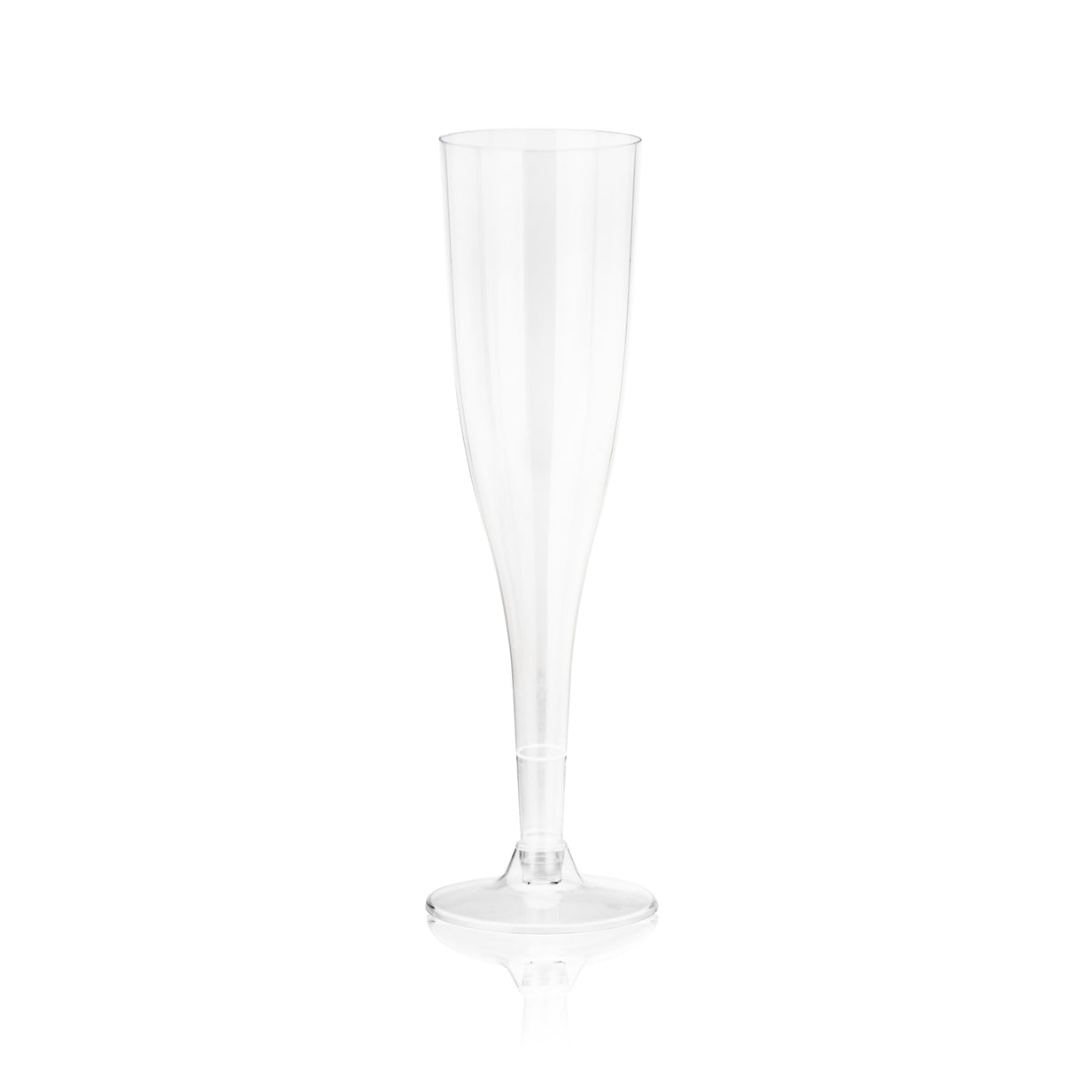 Party Plastic Champagne Flutes in Clear, Set of 12