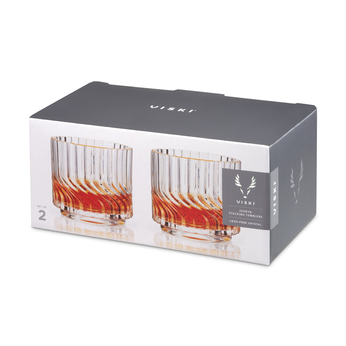 Zephyr Crystal Lowball Tumblers, Set of 2