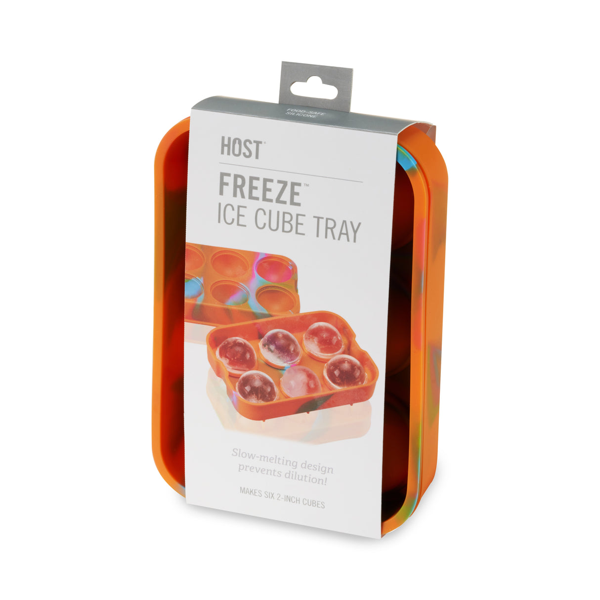 Silicone 2" Ice Sphere Mold in Colored Marble