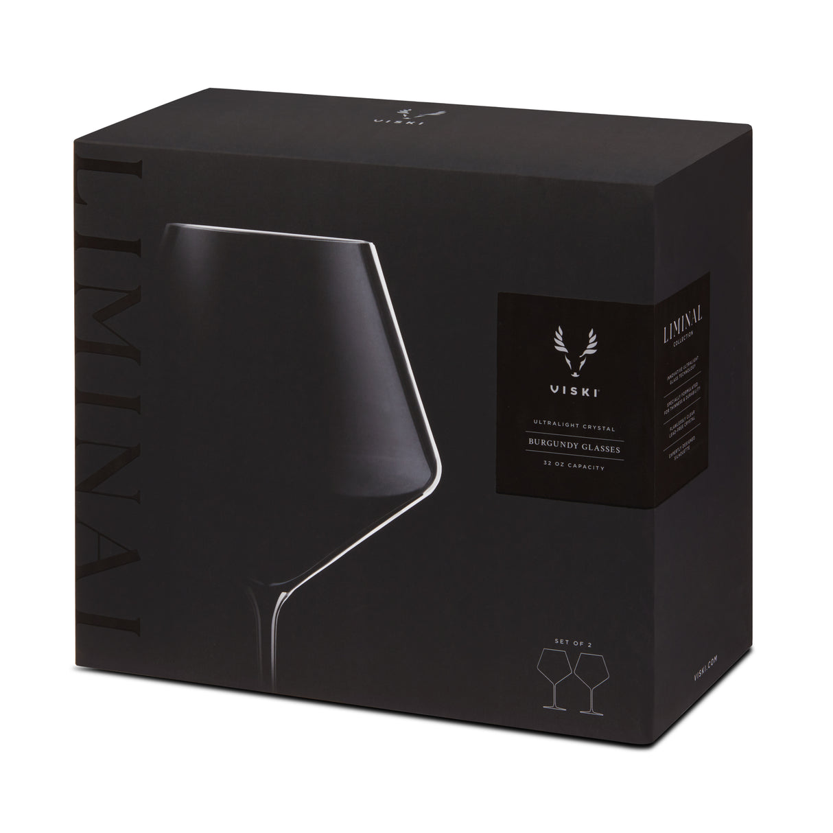 Reserve Liminal Burgundy Wine Glasses, Set of 2