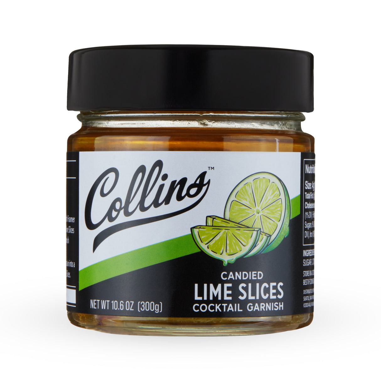 Candied Lime Slices in Syrup, 10.6 oz