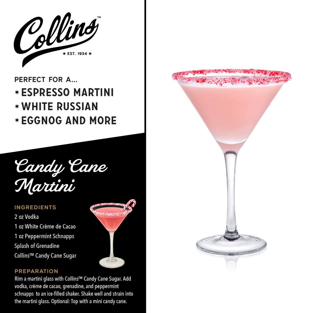 Candy Cane Rimming Sugar, 4 oz