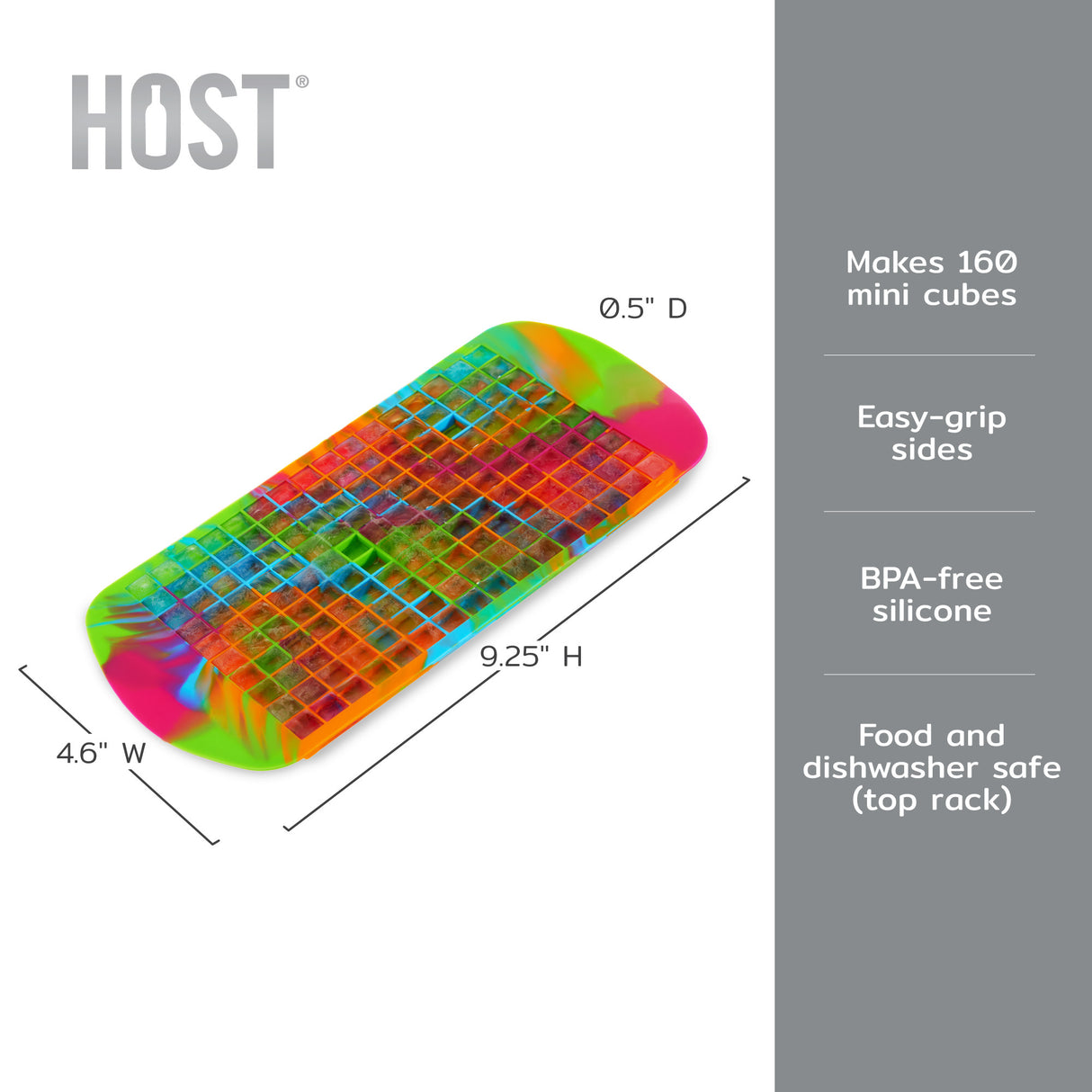 Mini Ice Cube Tray in Colored Marble
