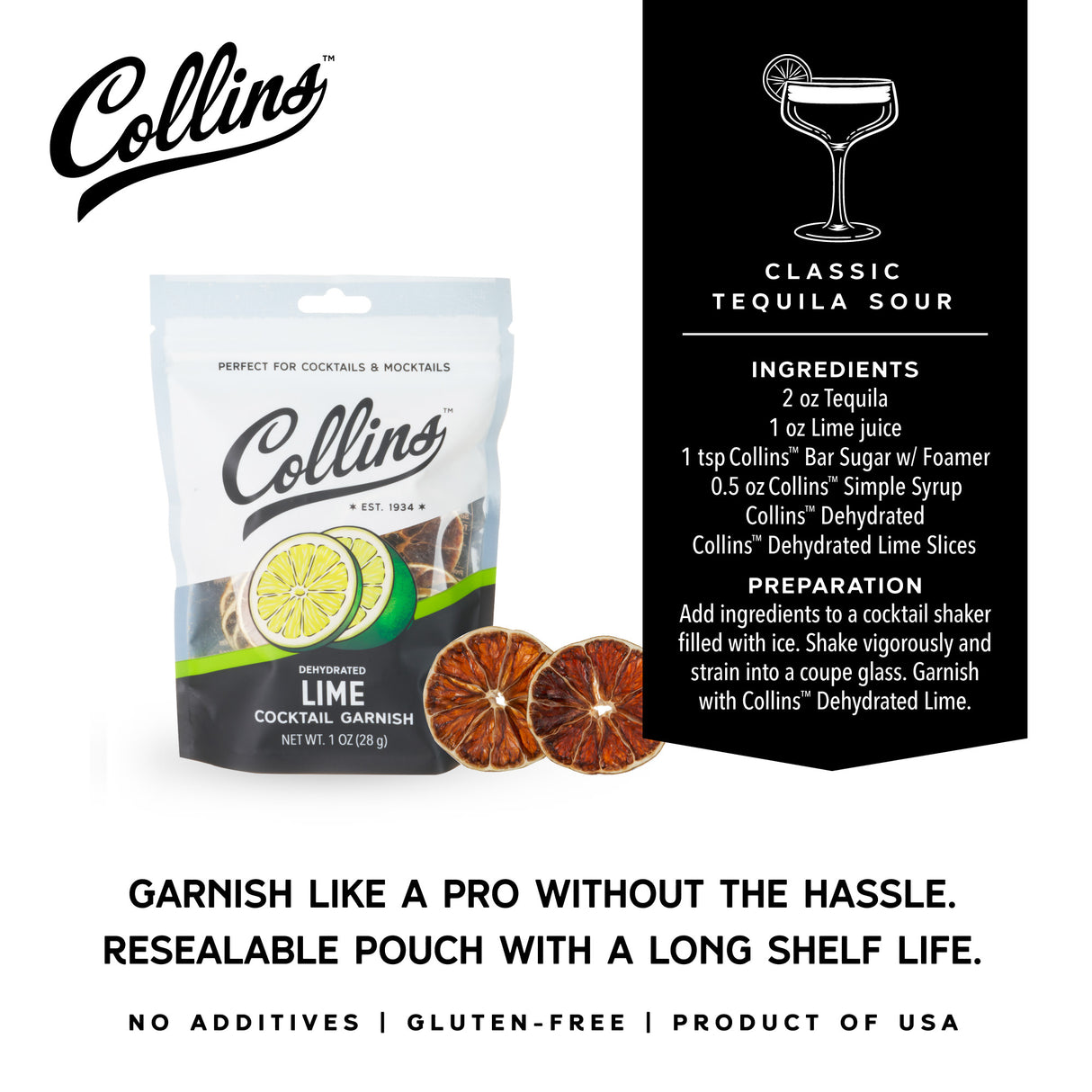 Dehydrated Lime Cocktail Garnish, 1 oz