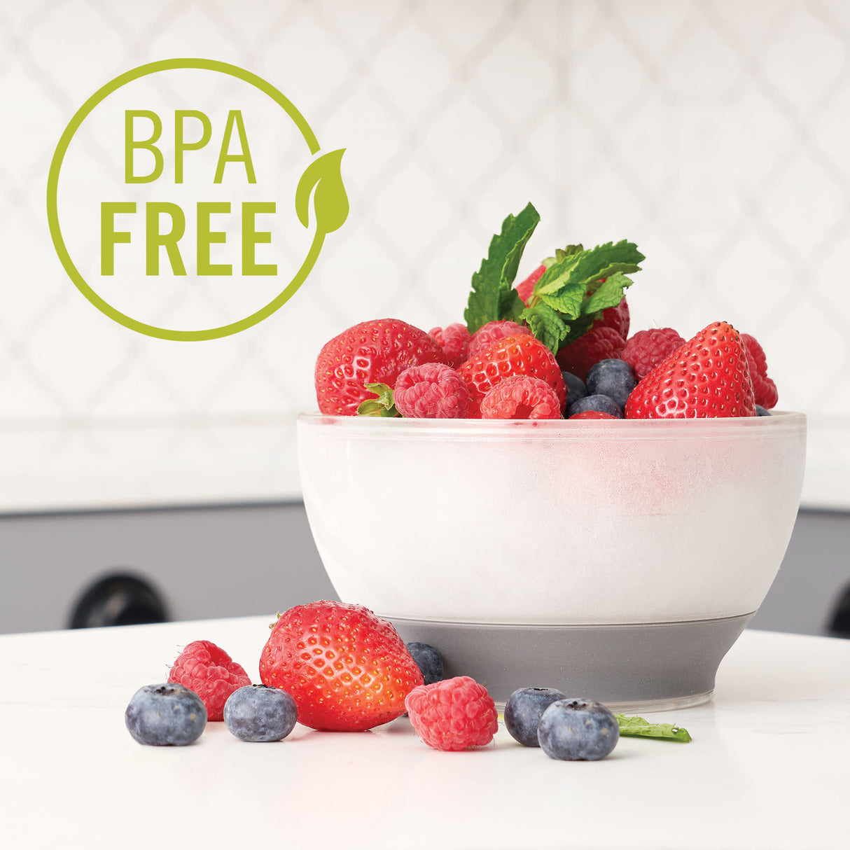 Ice Cream FREEZE Cooling Bowl in Gray, Set of 2