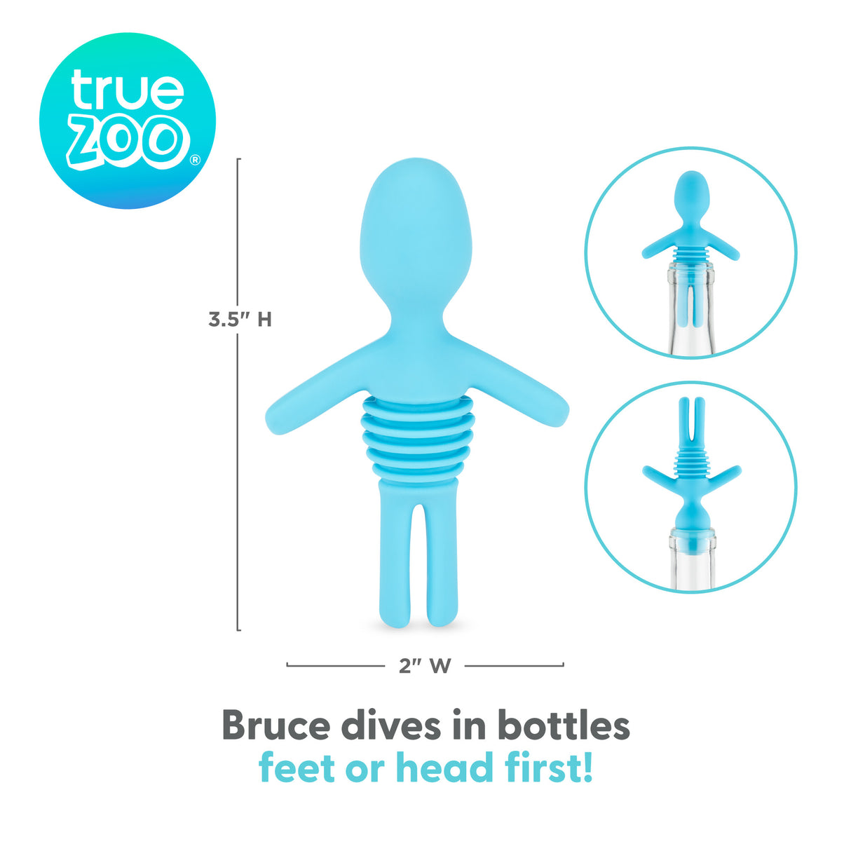 TrueZoo Bruce Silicone Bottle Stopper
