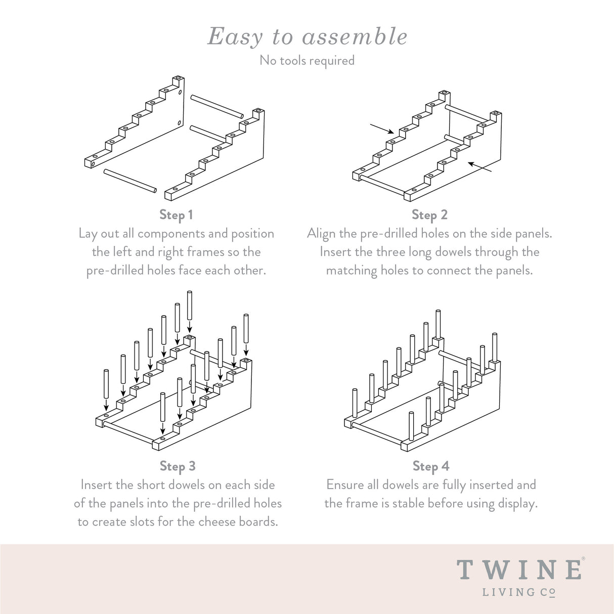 Tiered Pine Cheese Board Display