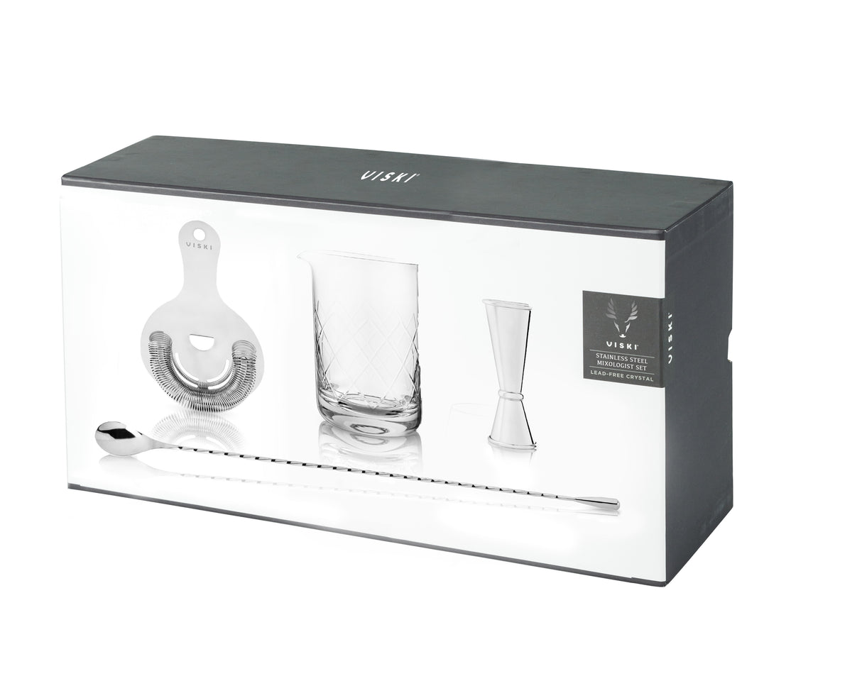 Harrison Barware Set in Stainless Steel, Set of 4
