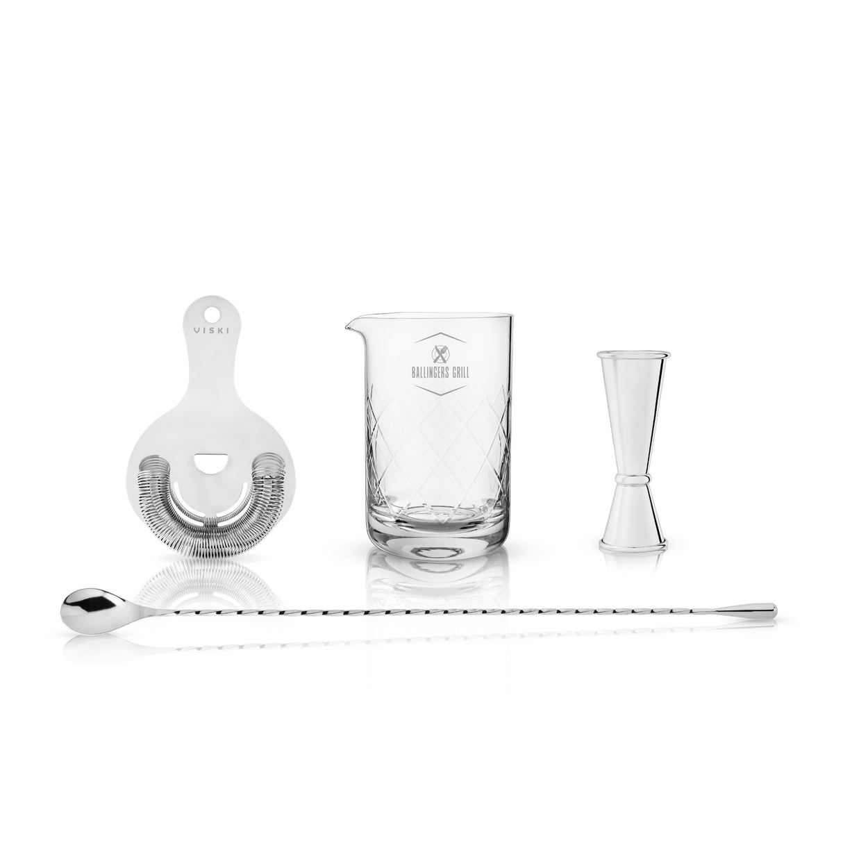 Harrison Barware Set in Stainless Steel, Set of 4