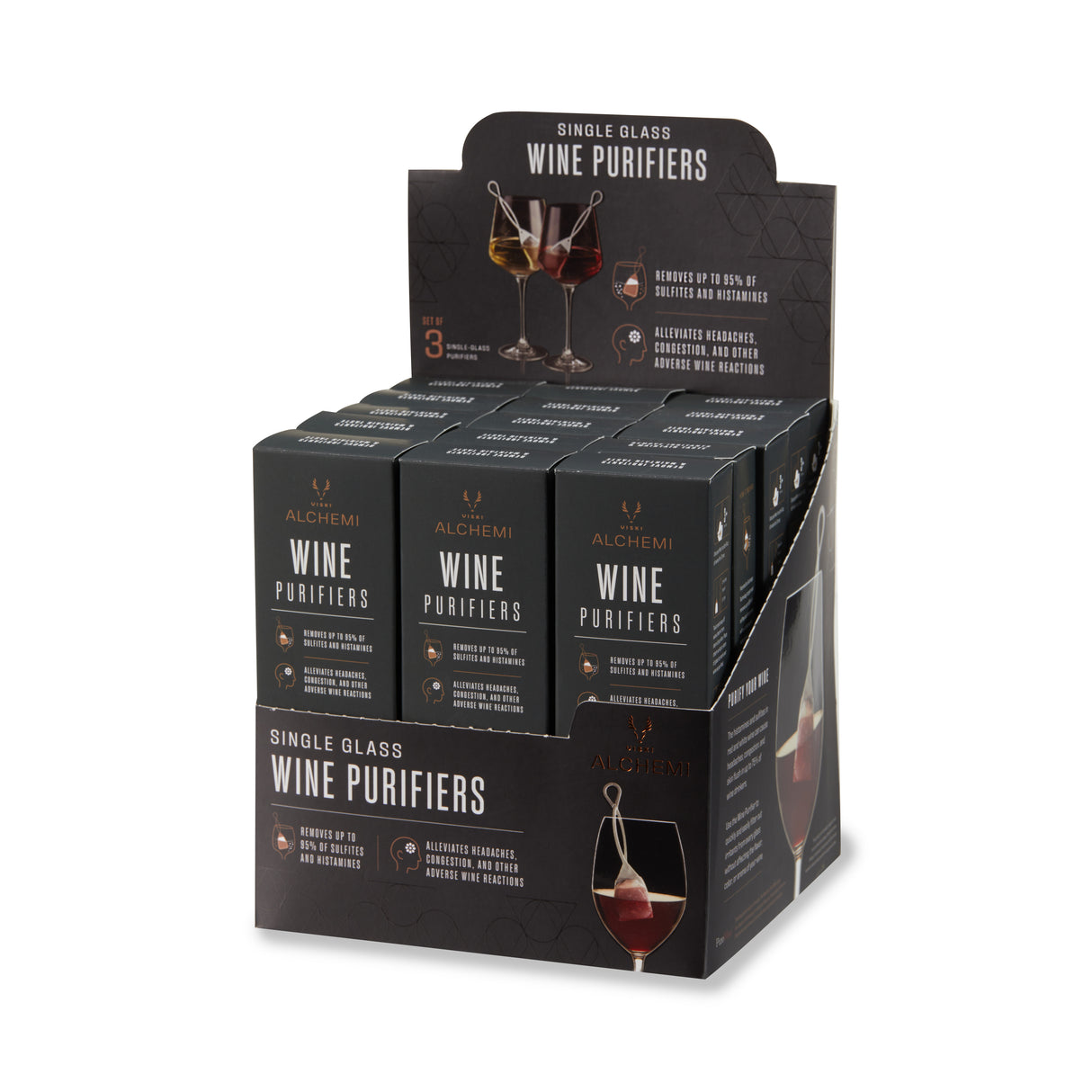 Viski Wine Purifiers, Set of 3, CDU 15ct