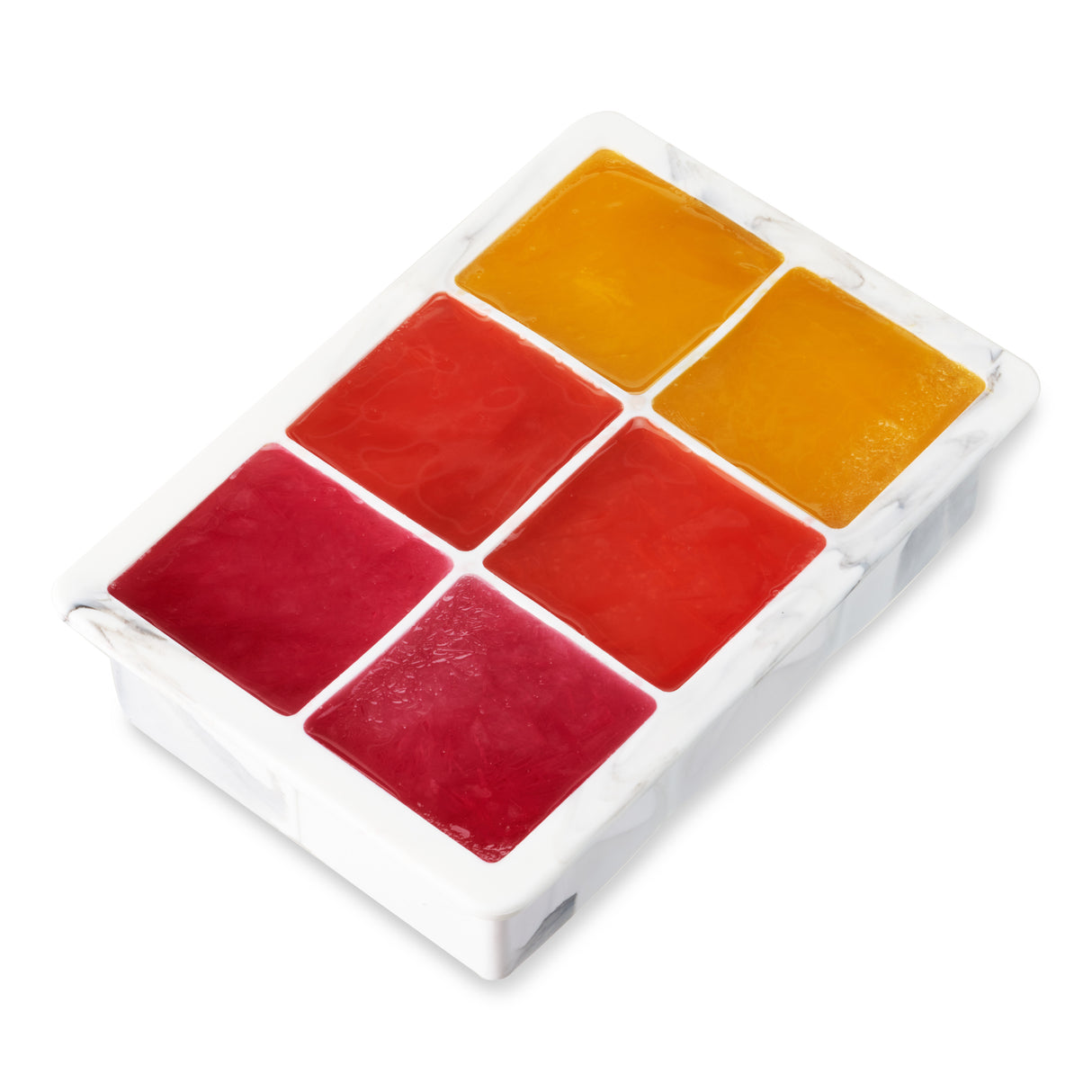 2" Ice Cube Tray with Lid in Gray Marble
