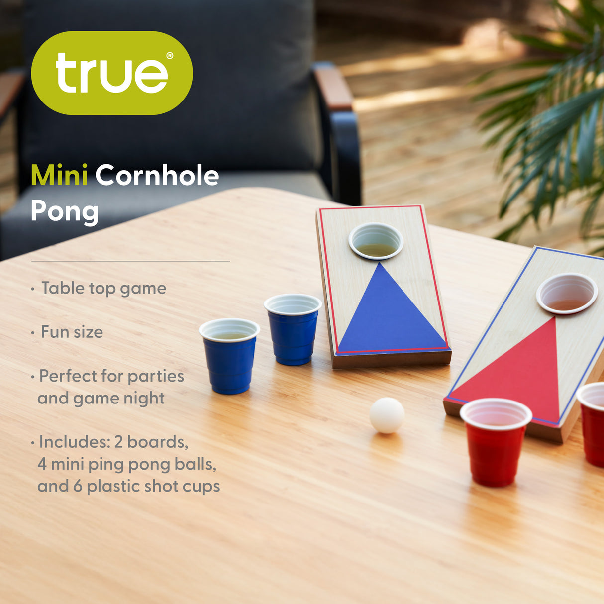 Mini Cornhole Pong Set
