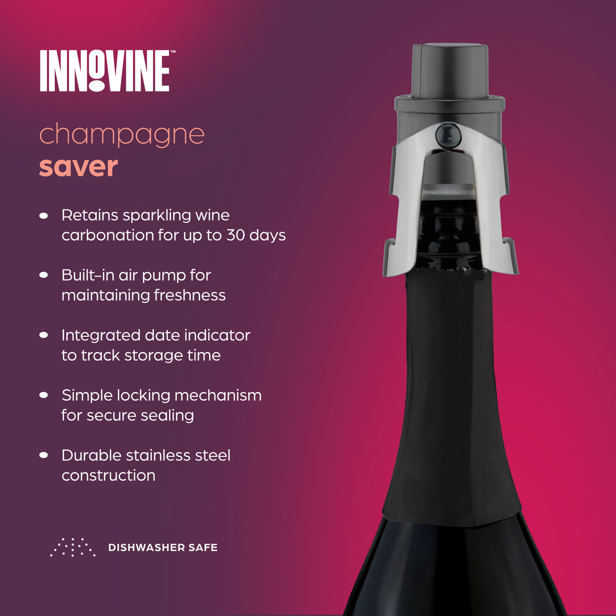 Champagne Saver in Graphite