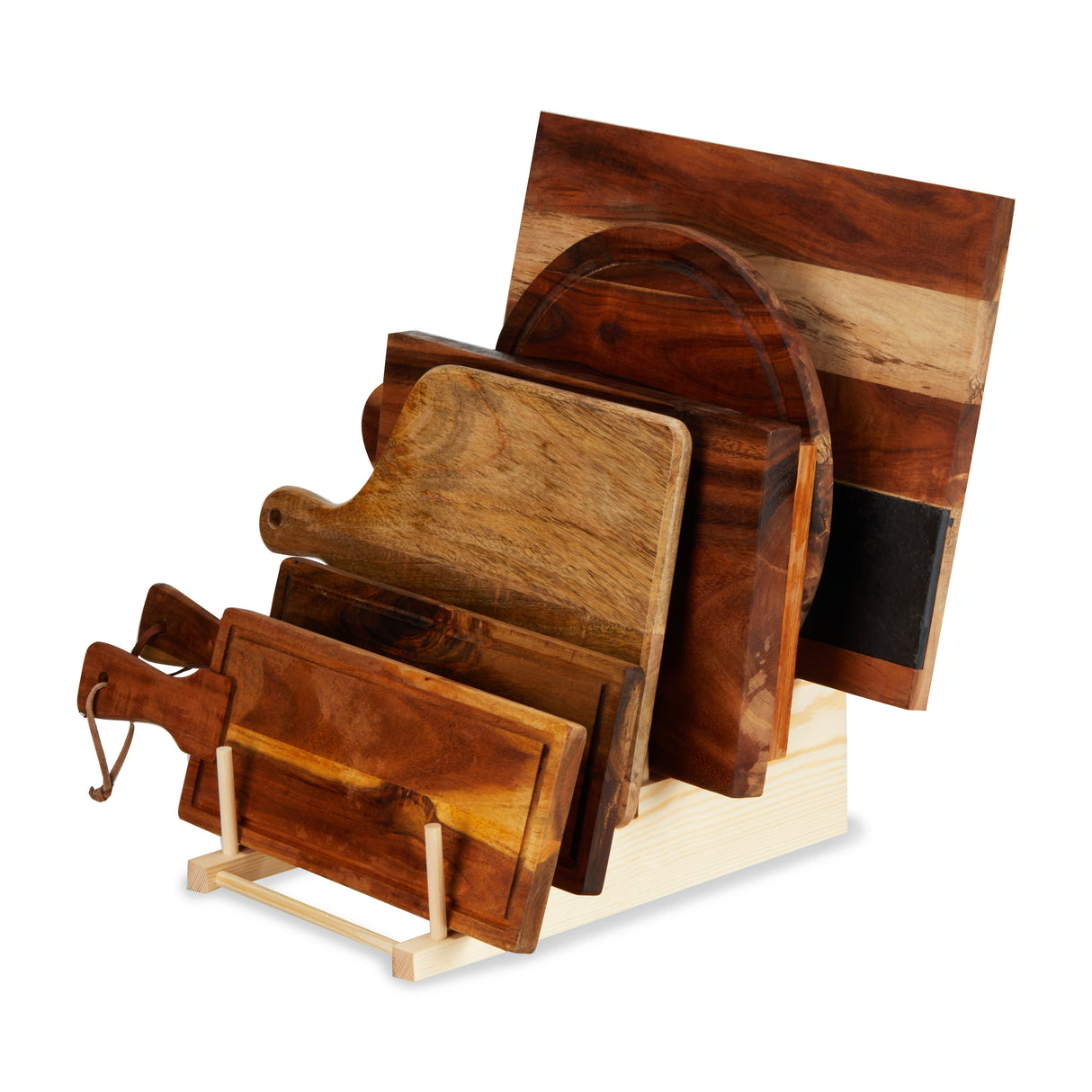 Tiered Wood Cheese Board Display