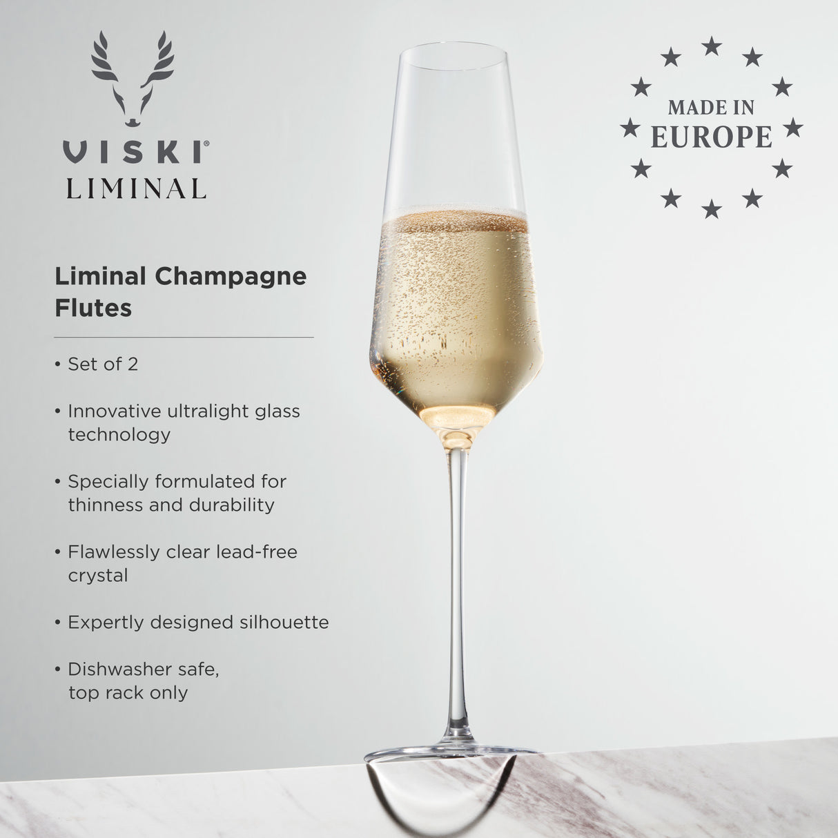 Reserve Liminal Champagne Flutes, Set of 2