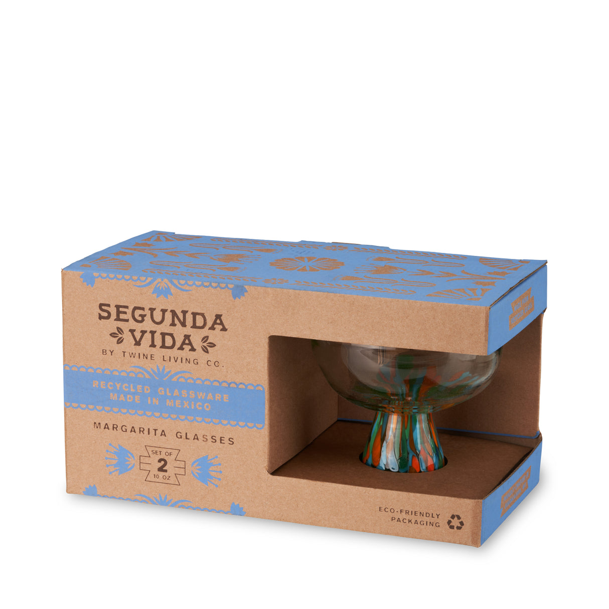 Segunda Vida Viajar Margarita Glasses, Set of 2