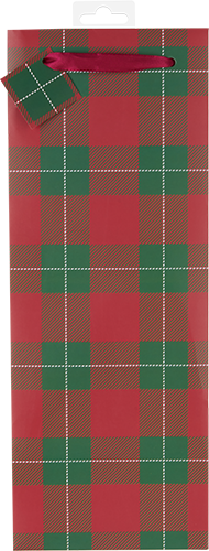 Christmas Plaid 1.5L Bottle Bag