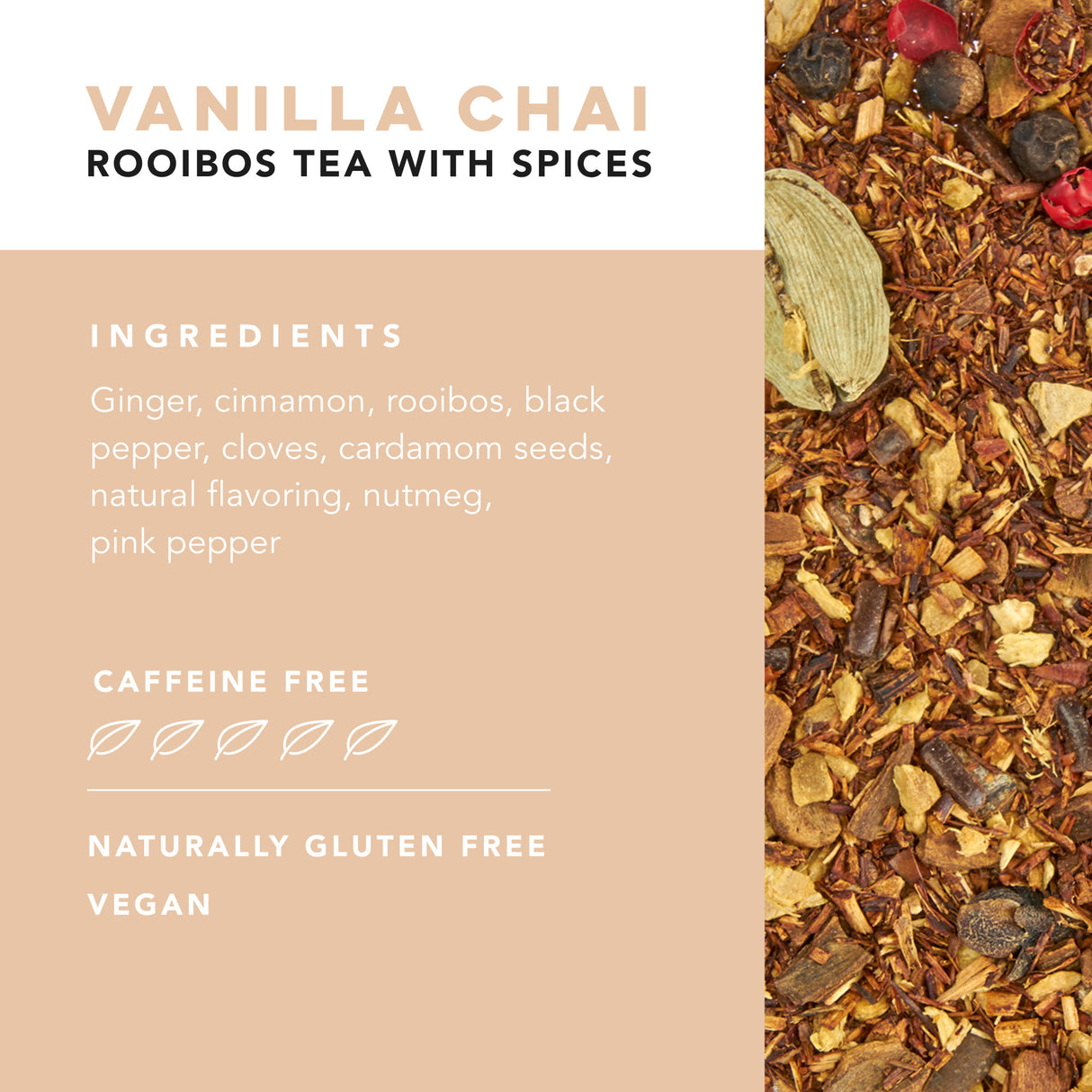Vanilla Chai Rooibos Tea, 15 Sachets