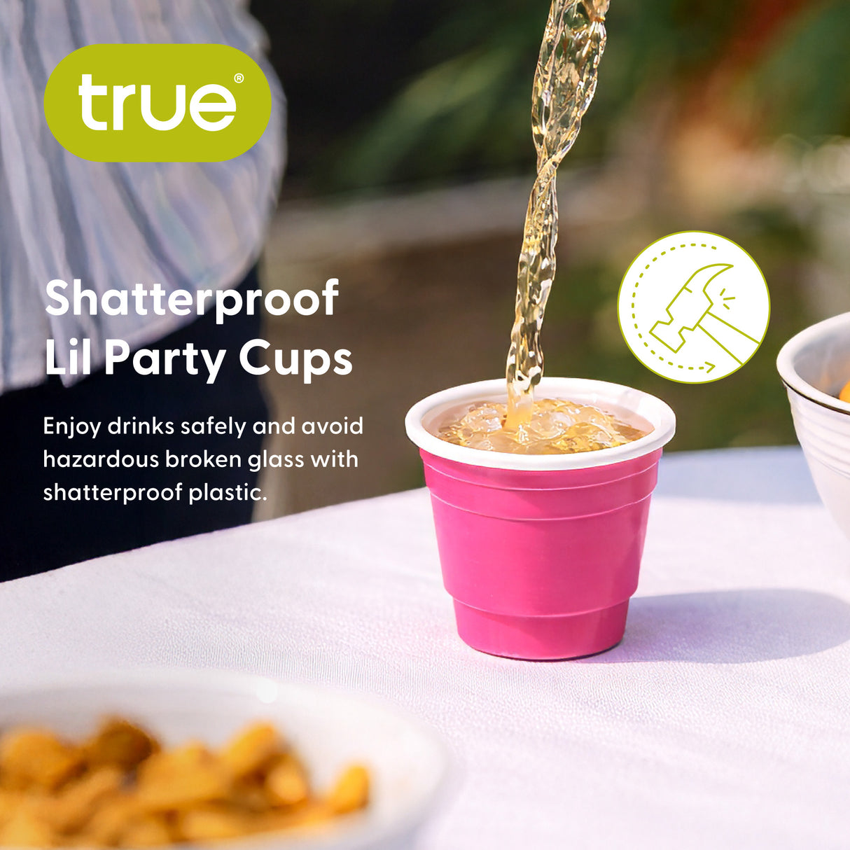 Party 1.75 oz Lil Pinks Mini Plastic Shot Cups, Set of 20