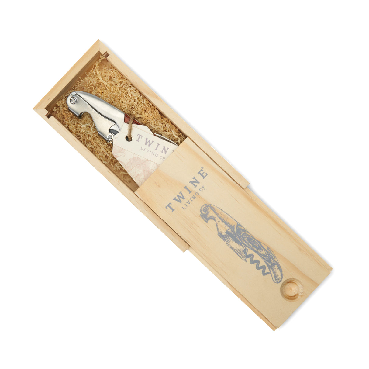 Wooden Handled Double-Hinged Corkscrew in Gift Box