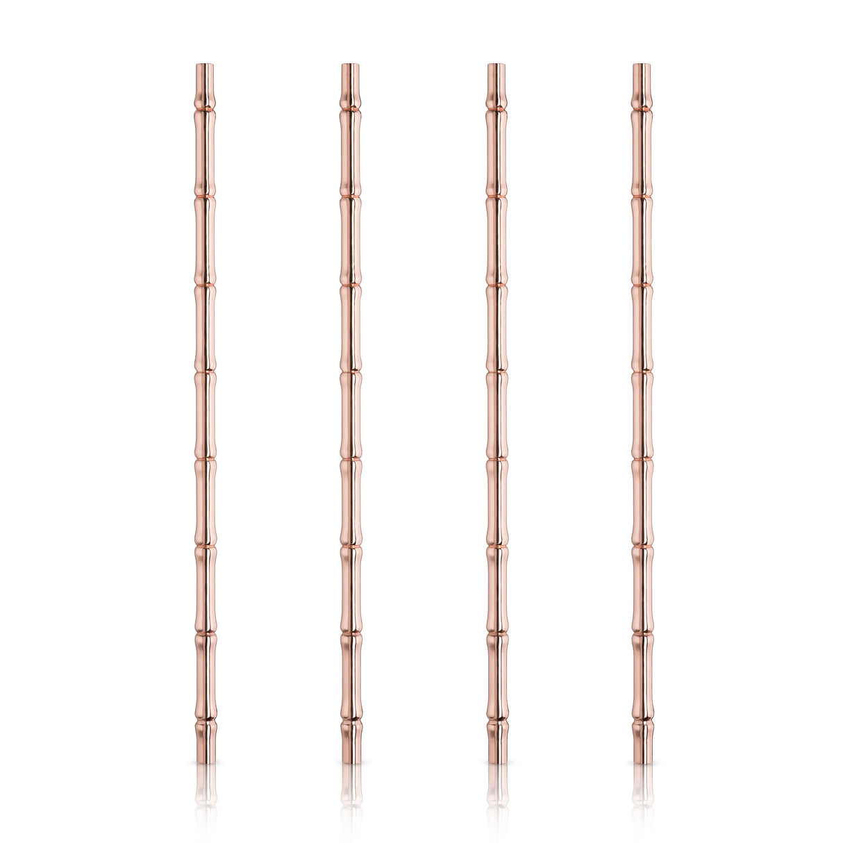 Pacific Bamboo Straws in Copper, Set of 4