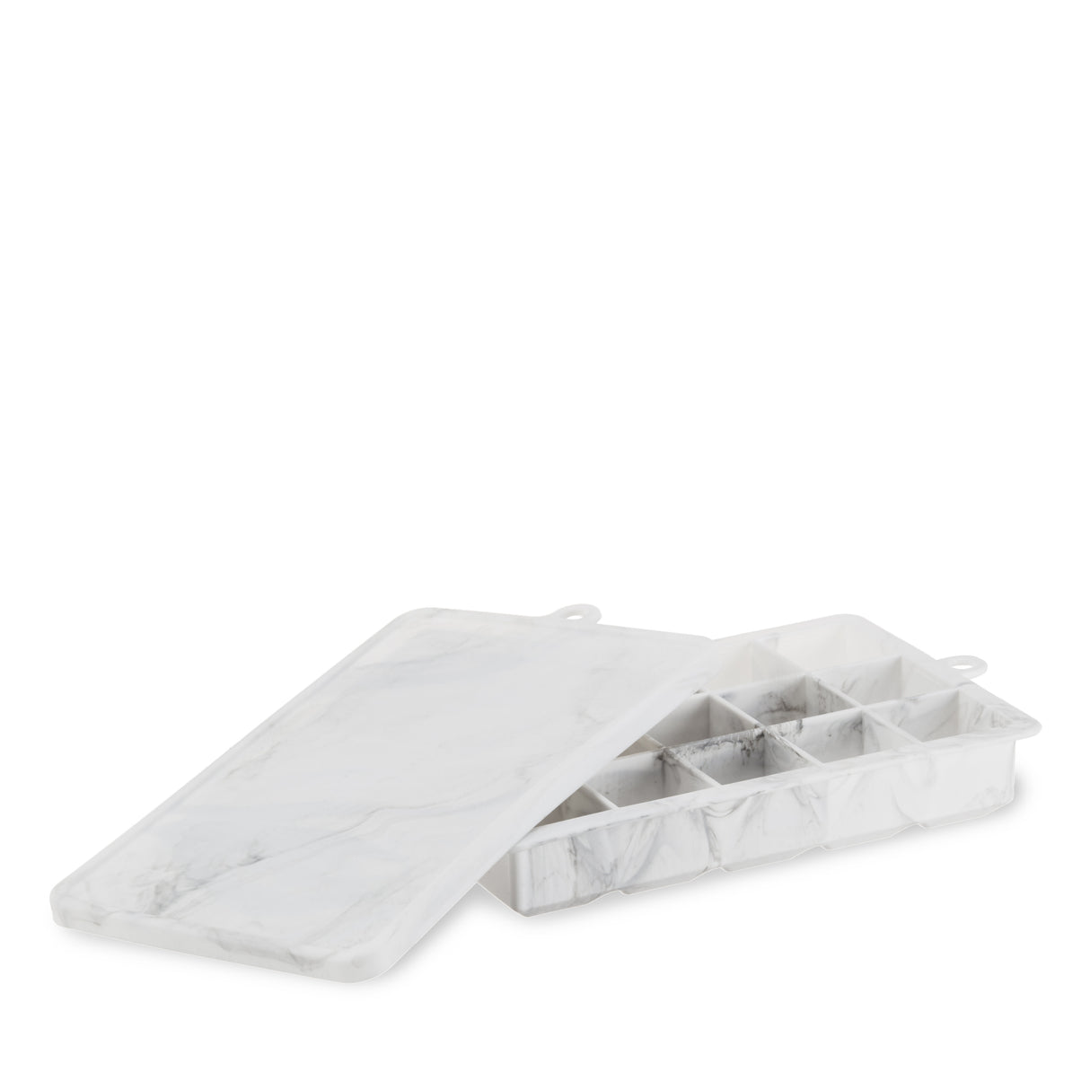 1.25" Ice Cube Tray with Lid in Gray Marble