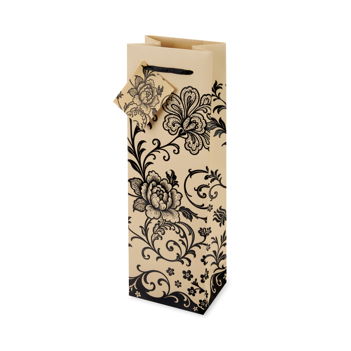 Floral Chic Single Bottle Wine Bag